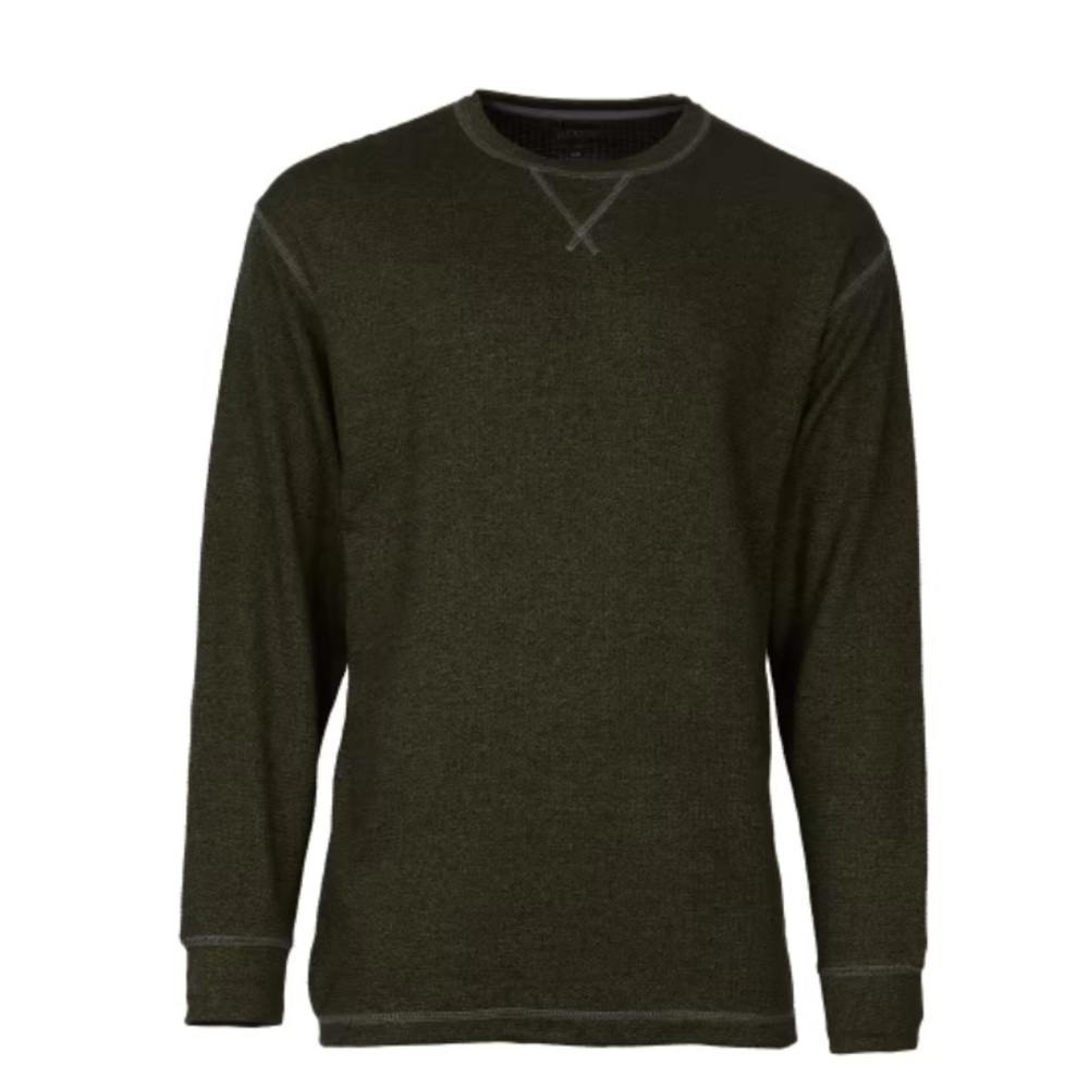 Mens Waffle Crew Long-Sleeve Shirt Size Large NWT